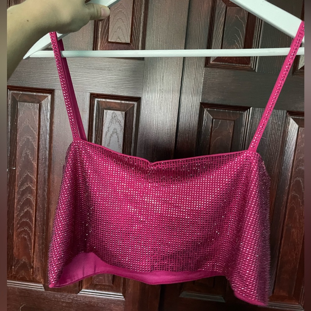 Akira Pink Sparkly Top